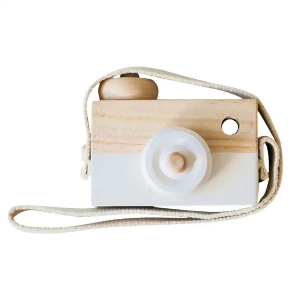 

5 Colors Interesting Funny Wooden Camera Cool Travel Mini Toy for Kids Children Safe Natural Birthday Gift Room Home Decor