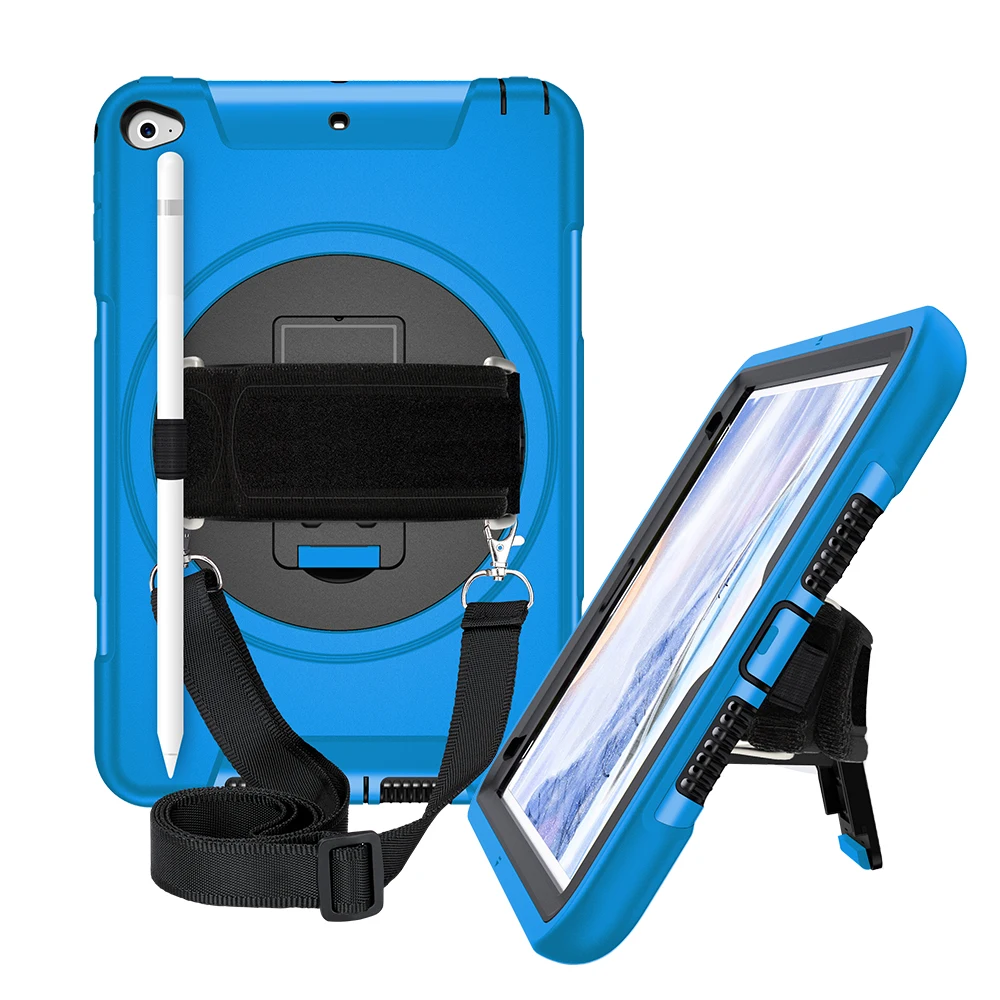 For iPad Mini 4 5 Case with Pen Holder Hand Shoulder Strap Mini5 2019 Tablet Shockproof Drop Protection Cover 7.9 inch FTL02 | Компьютеры