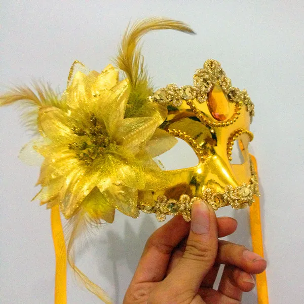 Сексуальное женское платье с большим цветком и маска для глаз Венеции на