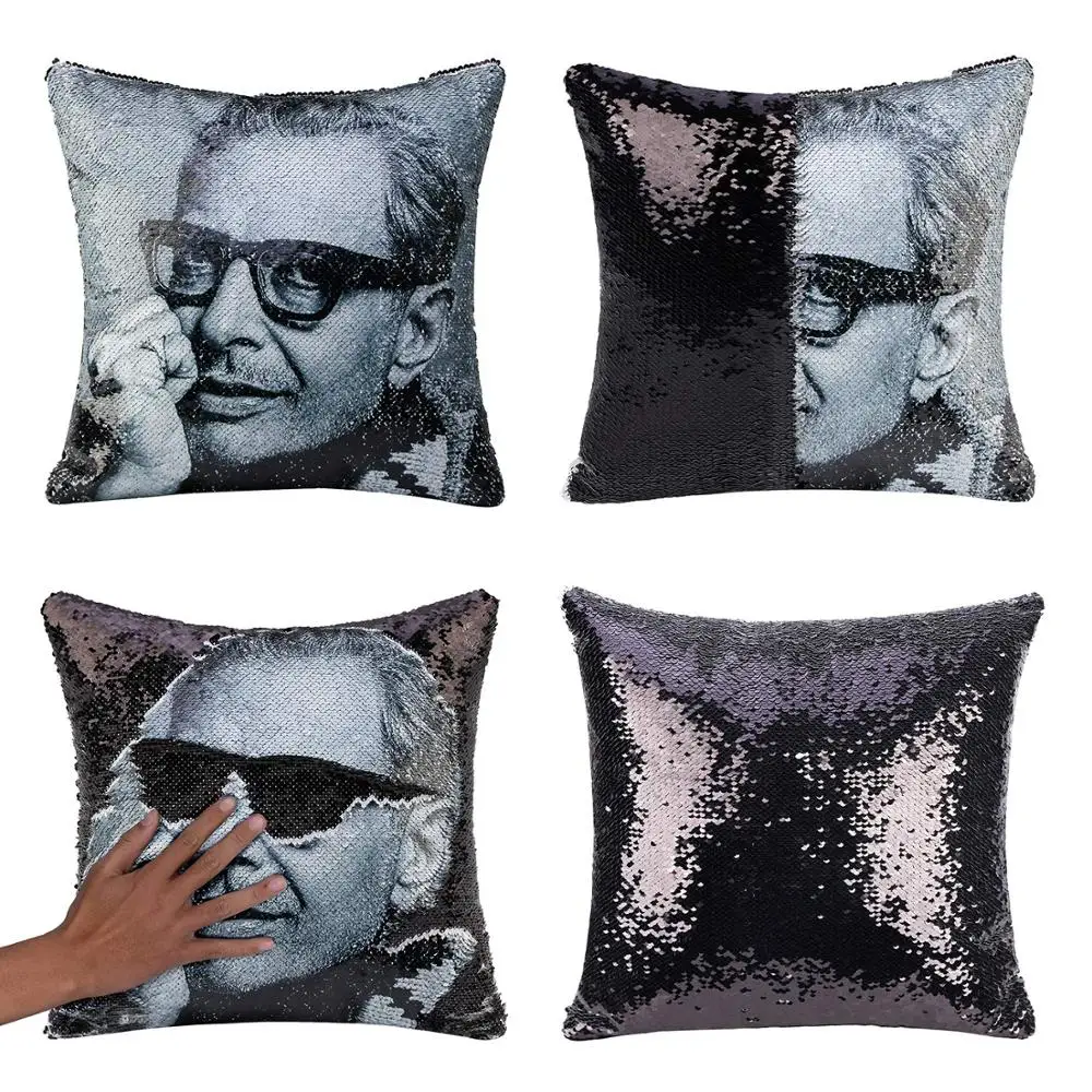 Реверсивный Джефф голдблюм Sequin Подушка Чехол декоративная подушка русалка