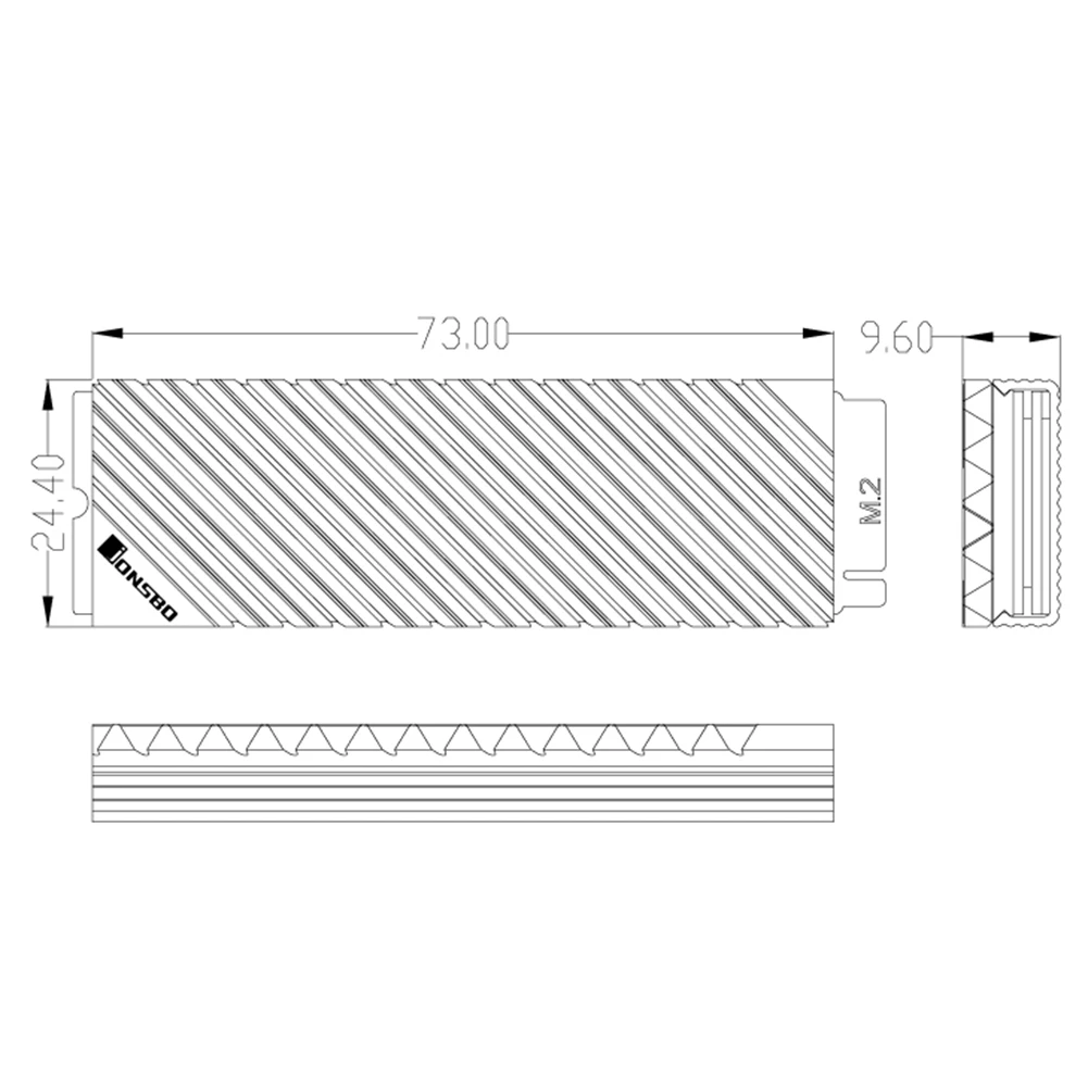 

Jonsbo M.2-3 SSD Heatsink For M.2 2280 NGFF NVME PCI-E SSD Hard Disk Cooler Vest Heat Aluminum Heat Sink Radiator Thermal Pads