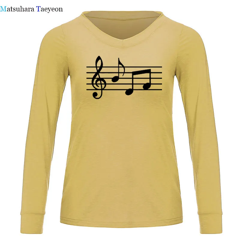 

Funny Music Note Print Woman Tshirts Cute Tshirt Tops Harajuku Music Lover T Shirt Long Sleeve T Shirt Women Autumn T-shirt Tee