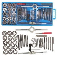 new 40pcs tap die set m3 m12 screw thread metric taps wrench diy kit wrench screw threading hand tools alloy metal with bag