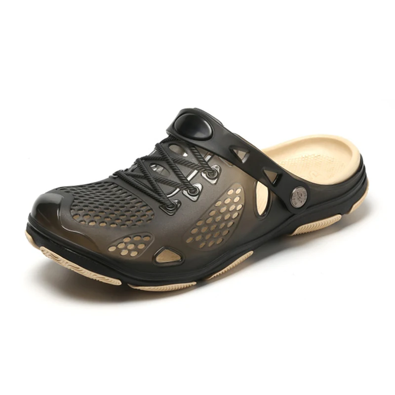 Мужские уличные пляжные сандалии черные повседневные шлепанцы для воды лета 2019 |