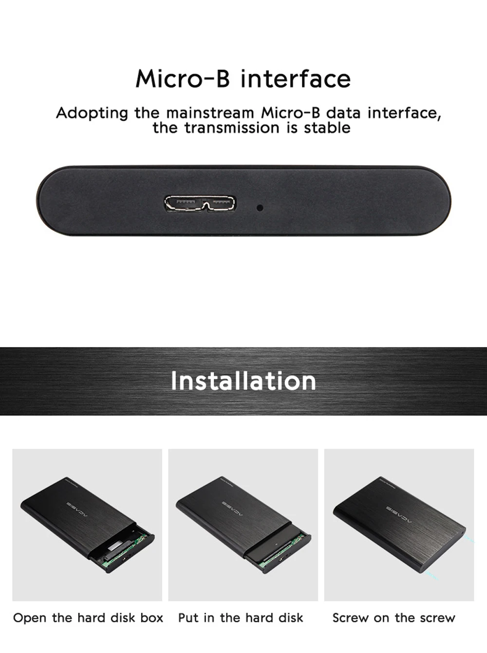 Внешний корпус для жестких дисков SATA с интерфейсом USB 3 0-2 5 дюйма | Компьютеры и