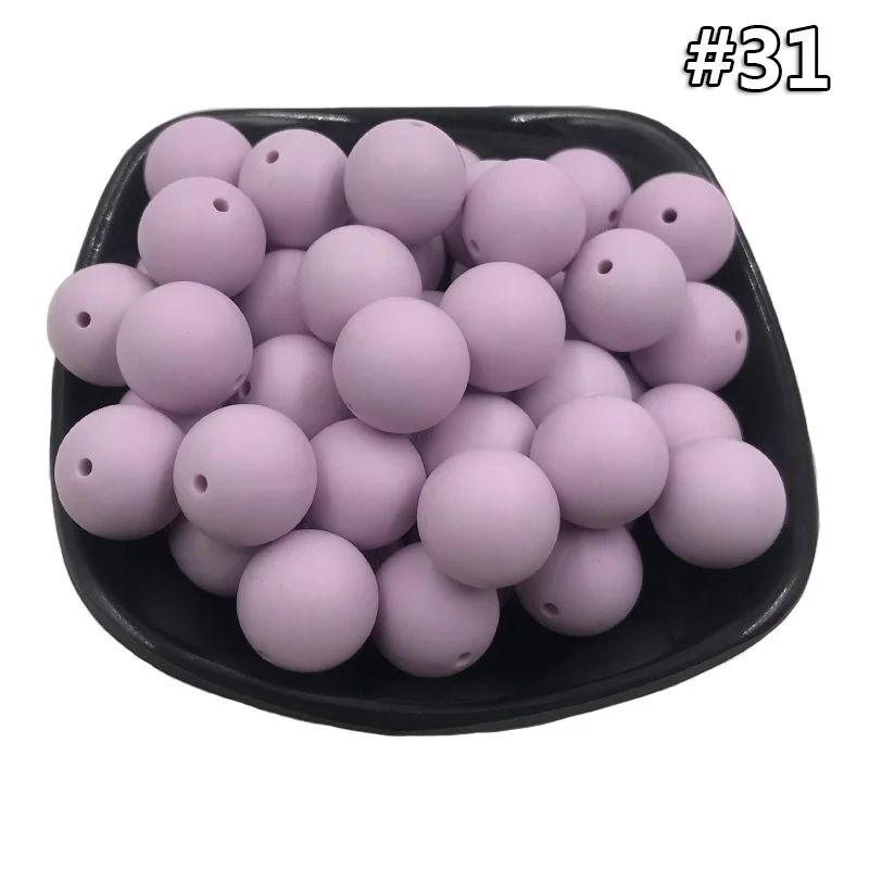 Silicone teether 31 20 шт. Силиконовая Круглая Бусина 12 мм Экологичное Сенсорное ожерелье-прорезыватель для кормления пищи аксессуары DIY Ювелирные изделия Детский Прорезыватель игрушка - Цвет: Silicone teether 31