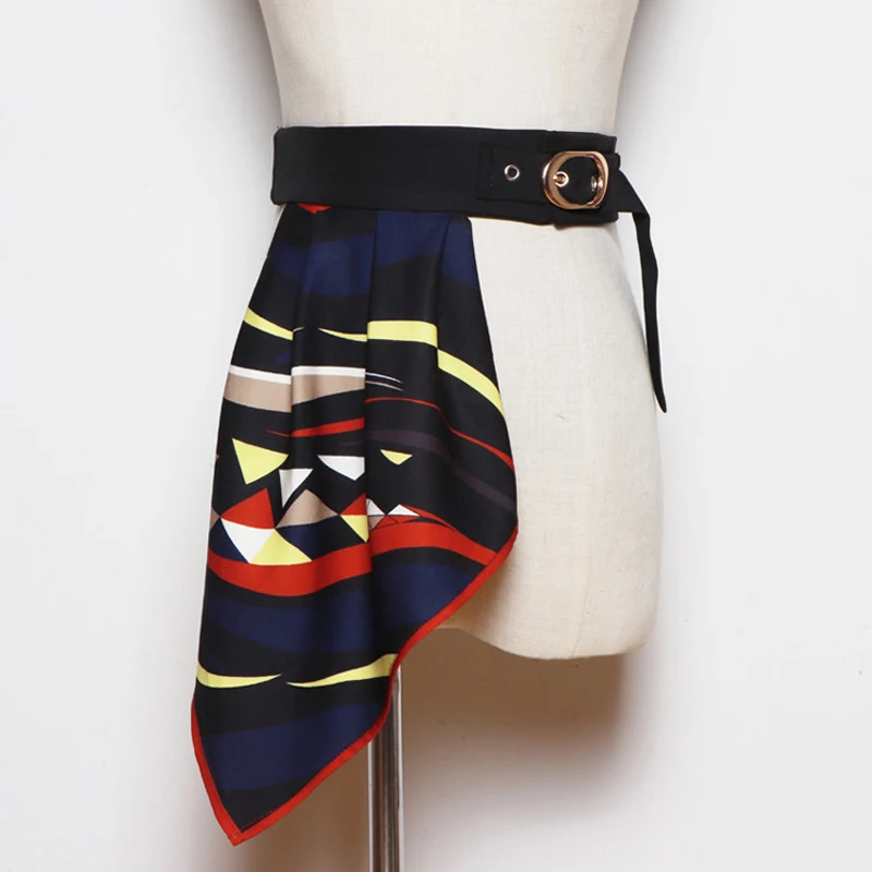 Женский тканевый шарф в стиле Харадзюку Длинный эластичный ремень модный