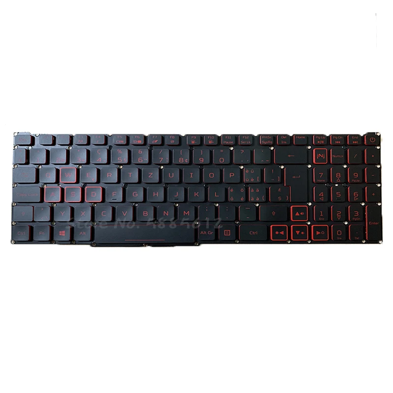 Клавиатура для игровых ноутбуков CH Switzerland с подсветкой для Acer Nitro 5 AN515-54 AN515-43 AN515-44 AN515-55 AN517-51 52 AN715-51 и др.