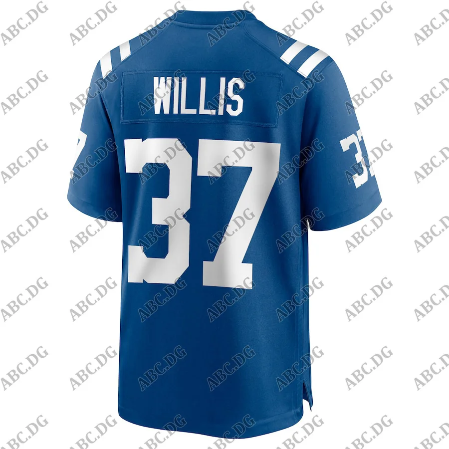 

Customized Stitch American Football Jersey Men Women Kid Youth Indianapolis Khari Willis Royal Game Jersey