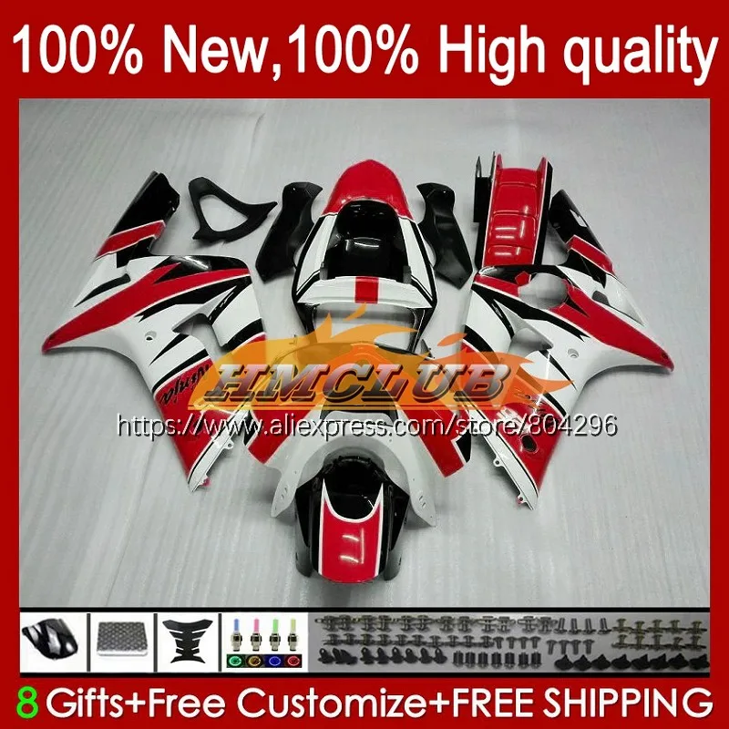 

Тюнинг-пакет для KAWASAKI NINJA 600CC ZX600 ZX636 74No.52 ZX 636 6 R ZX 6R ZX-636 ZX-6R ZX6R 03 04 2003 2004 Обтекатели красного и белого цвета, Лидер продаж