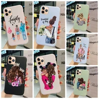 silicone soft case for redmi 6 pro 6a 7 8 8a cute mother and daughter fundas camera lens protection matte back cover