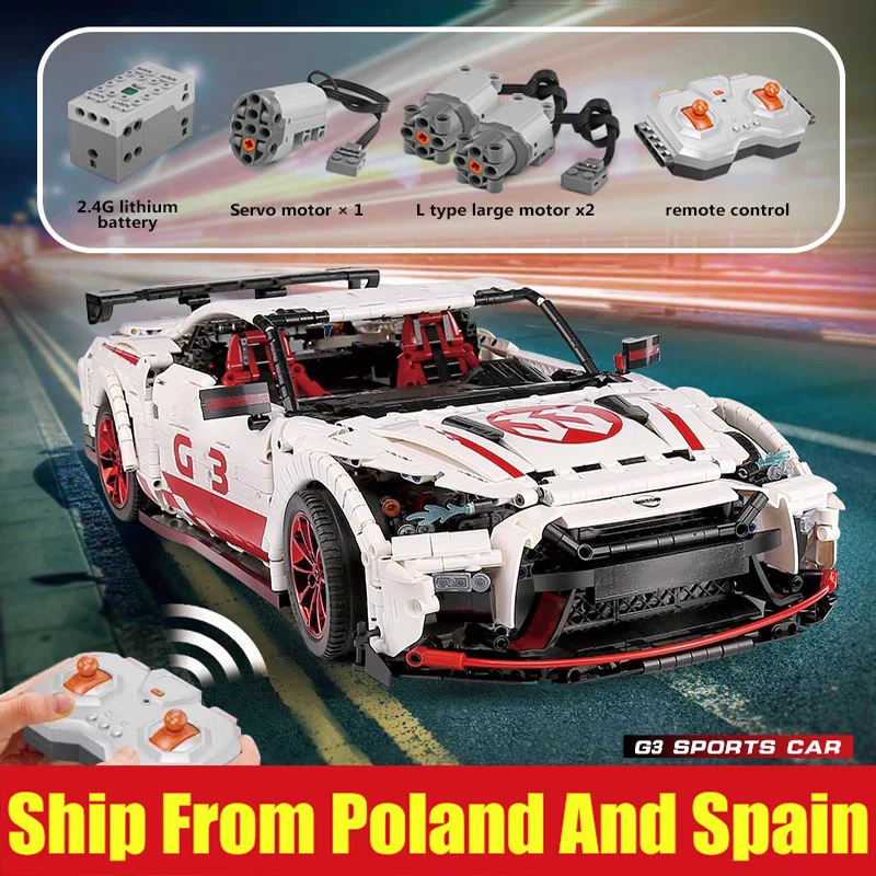 Yeshin Technic Машинки Игрушки MOC 25326 Nissan GTR R35 скоростной автомобиль набор моторных