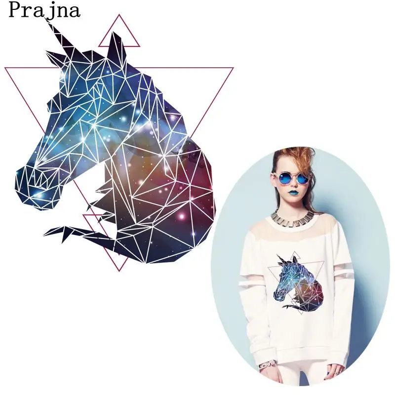 Праджня мультфильм нашивка единорога с помощью утюга теплопроводная