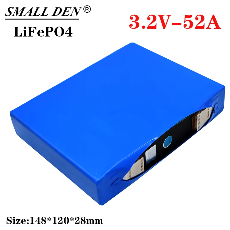 Lifepo4 3 2 В 52A перезаряжаемый аккумулятор 3C 150A Преобразованный никелевый Diy 12 в 24
