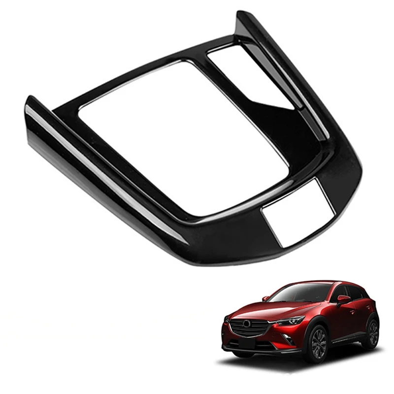 

ABS Car Central Gear Shift Knob Panel Frame Cover Trim Car Styling for Mazda 2 20-21 CX-3 15-21 RHD