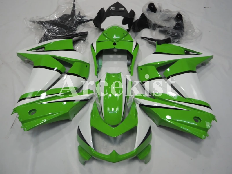 

New style ABS whole Fairings kits for KAWASAKI Ninja 250 2008--2014 ZX 250R EX250 08 09 10 11 12 13 14 Bodywork set white green