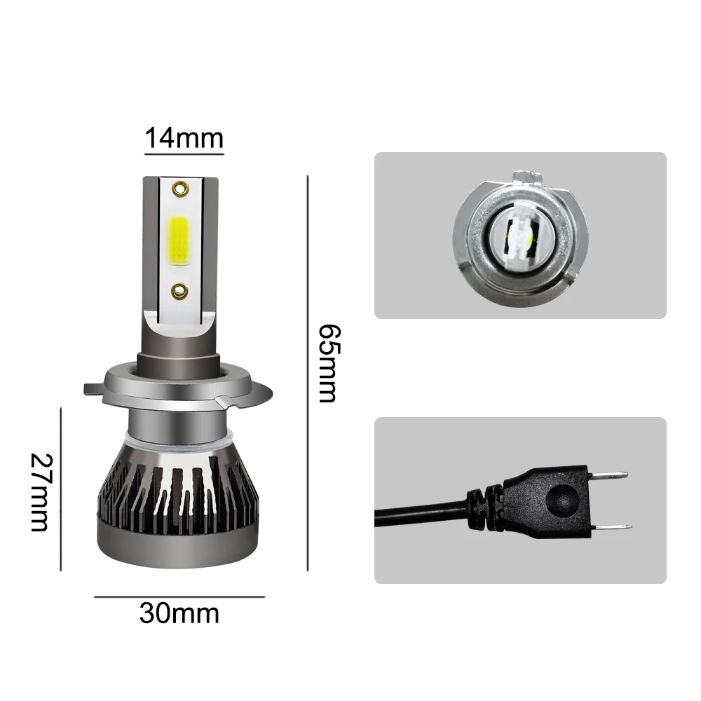 

M1 Car Headlight Mini Lamp H7 LED Bulbs H1 LED H11 Headlamps Kit 9005 HB3 9006 HB4 9012 6000k 8000k Fog Light 12V LED Lamp 72W