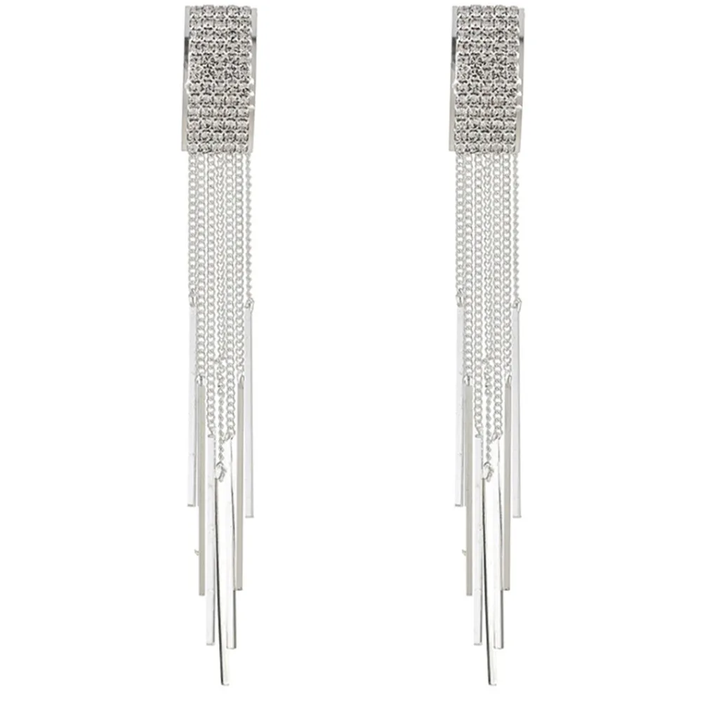 

New arrivals Womens Wedding Gold Crystal Tassel Drop Dangle Earrings Eardrop Jewellery Gift Earrings For women