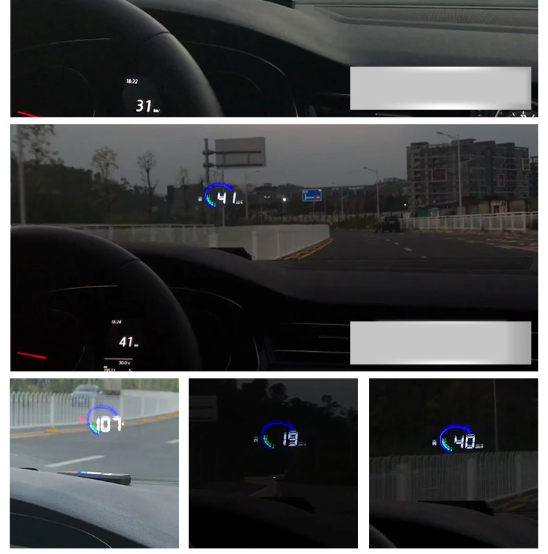 Дисплей на лобовое стекло автомобиля HUD Дисплей на лобовое стекло автомобиля Универсальный эскорт H6 проектор Цифровой дисплей автозапчасти XC-89
