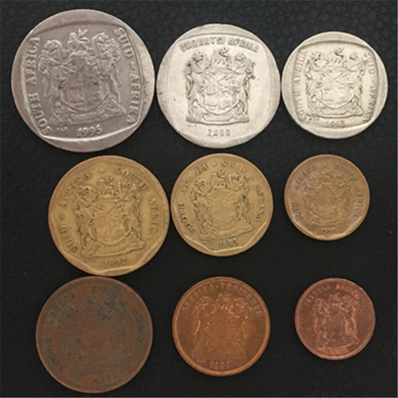 Набор из 9 предметов ЮАР центы Ранд монеты старое издание Африка 100% реальные и