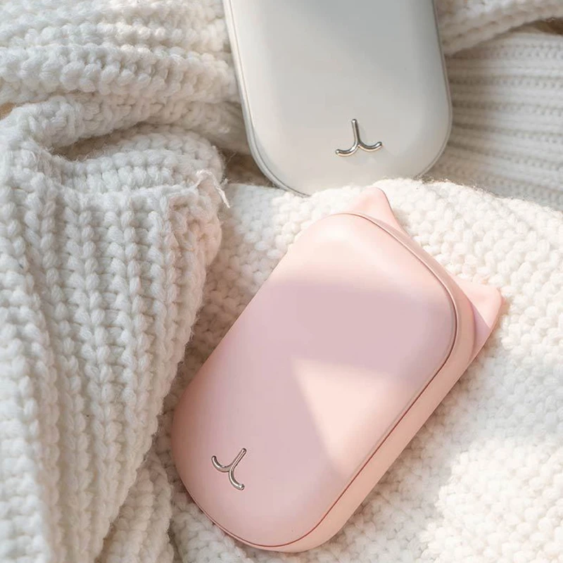Симпатичный USB Перезаряжаемый ручной нагреватель и 3600Ma power Bank 5V маленький, ручной, для путешествий удобный карманный подогреватель