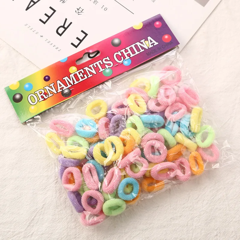 50 шт./пакет красочные резинки для волос детей держатели милая резинка Эластичные