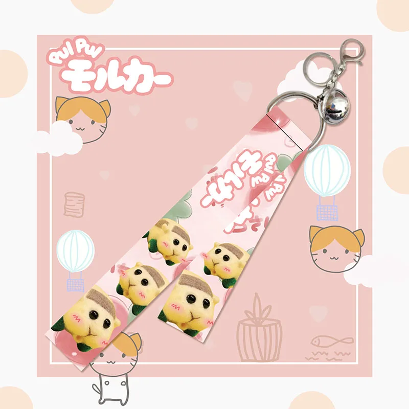 Брелок для ключей в стиле аниме PUI Molcar с морской свиньей милый мультяшный брелок