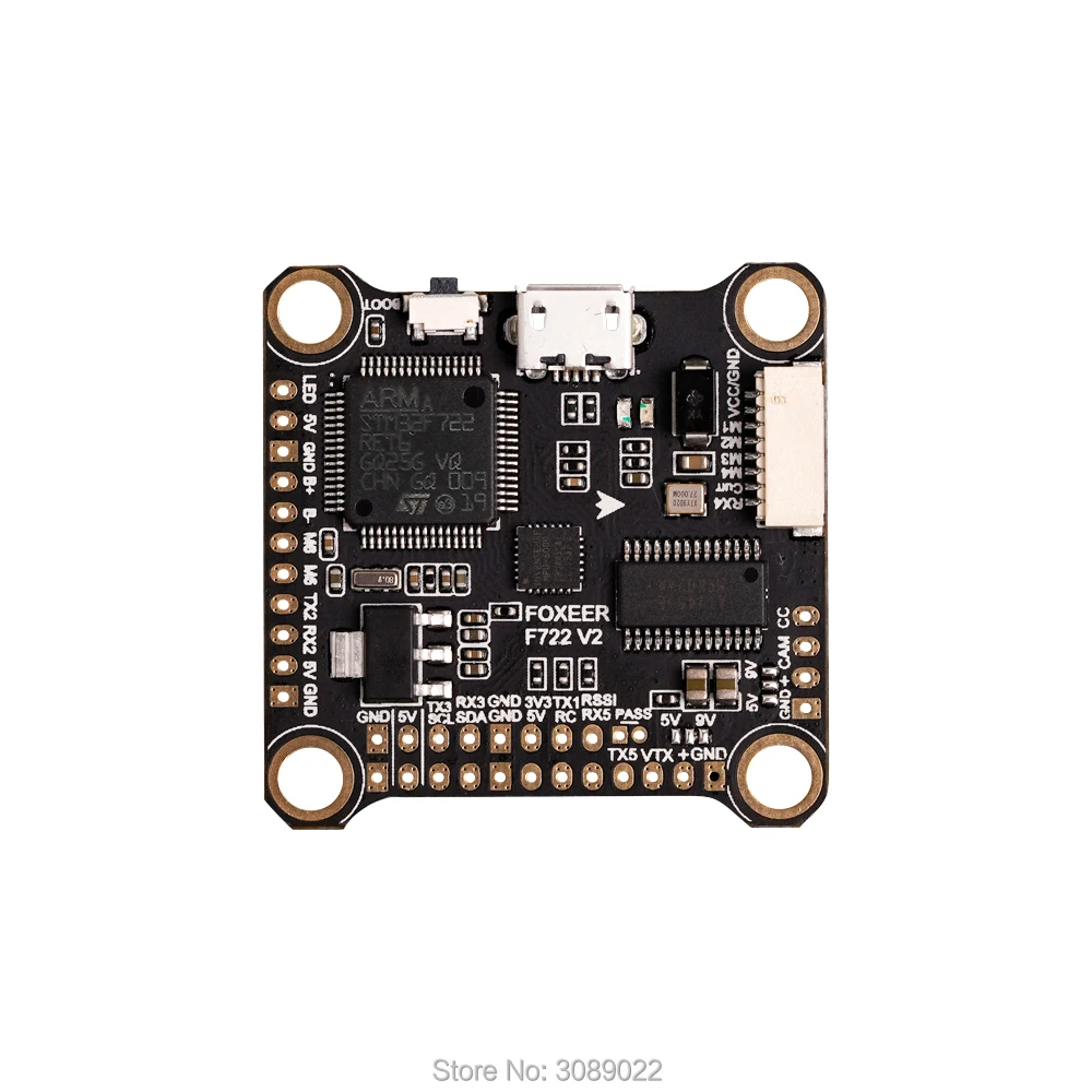 Контроллер полета Foxeer F722 V2 / MINI 3-6S встроенный PDB OSD 5 В/2A BEC для FPV гоночного