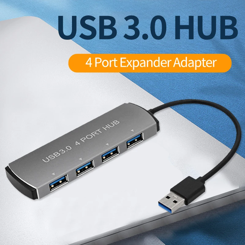 USB 3.0 HUB 4 Port Expander Adapter High Speed 5Gbps Data Sync Transmission Stable Splitter Card Reader Speaker Converter