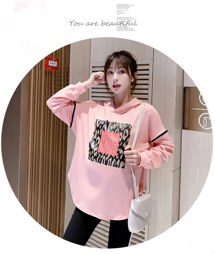 Spring Maternity Top Leggings Suits Long Sleeved Sweatshirt Sets Clothes for Pregnant Women Sports Hoodie Autumn Clothing C880