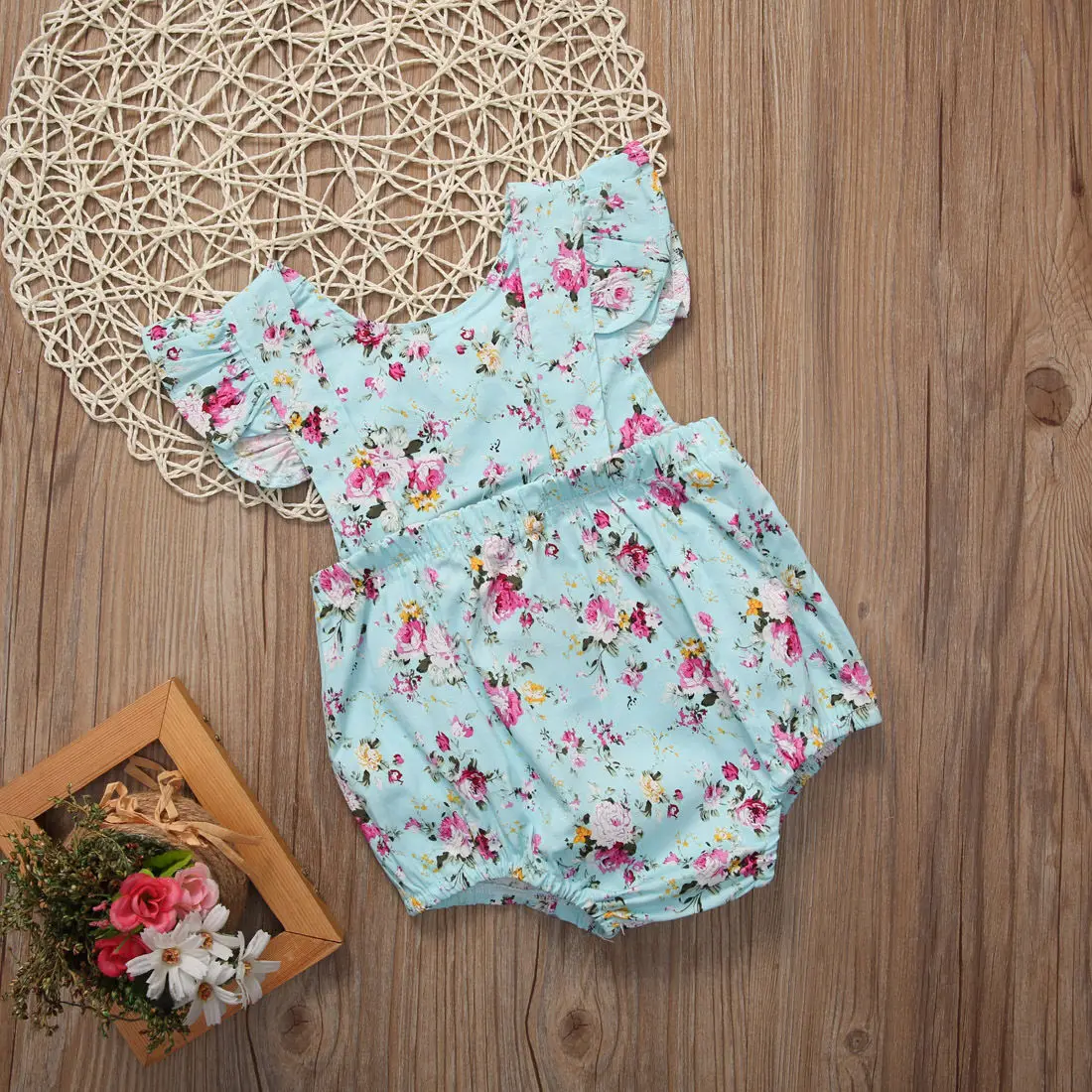 Pudcoco Newborn Baby Girl Flower Romper Jumpsuits Sunsuit Baby Summer Clothing Outfits 0-18M