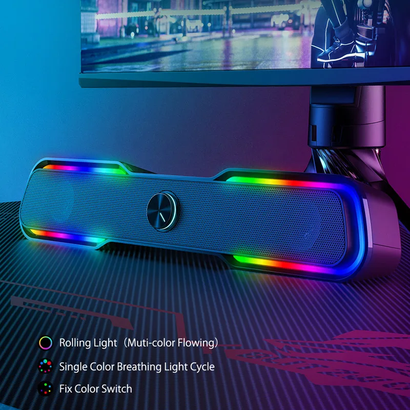 BlitzWolf BW GS1 компьютерная игровая колонка с 2 0 канальной системой bluetooth светильник