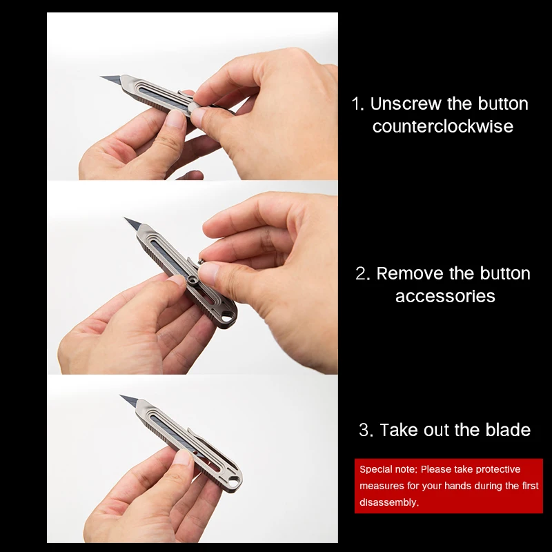 

Titanium Alloy Telescopic Knife Utility Knife Blades Sharp Portable Tool Knife quick blade pocket knife s