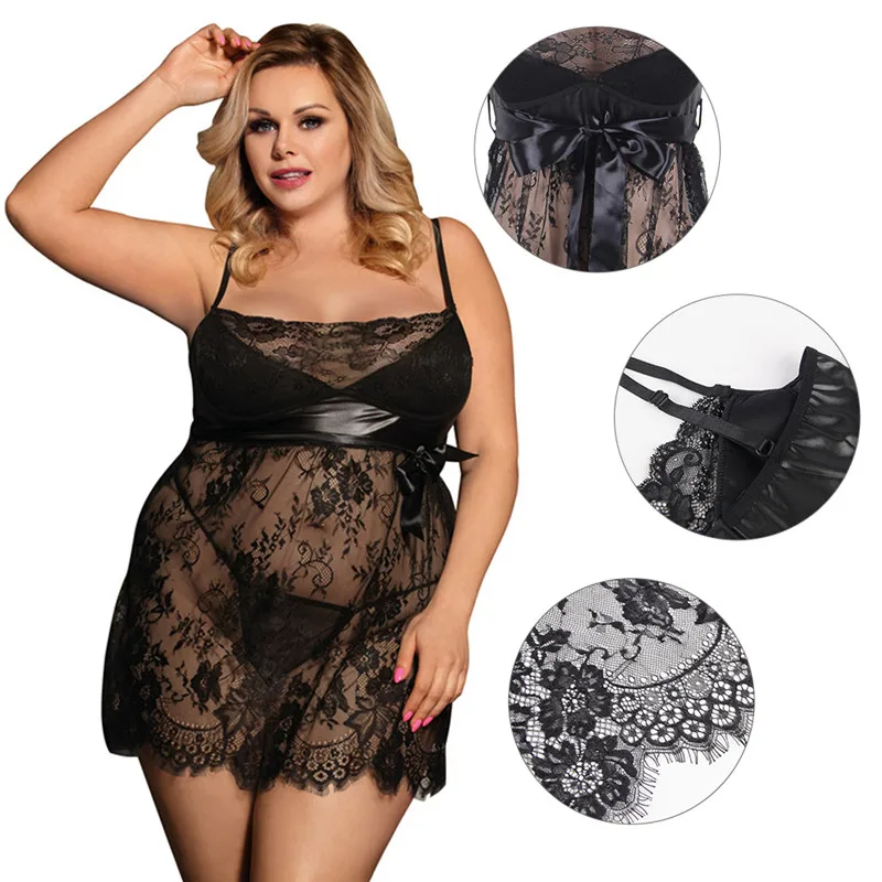 Comeondear 7XL 6XL прозрачное кружевное детское Кукольное сексуальное вечернее платье для секса женское белье большого размера женское эротическое нижнее белье RB80456