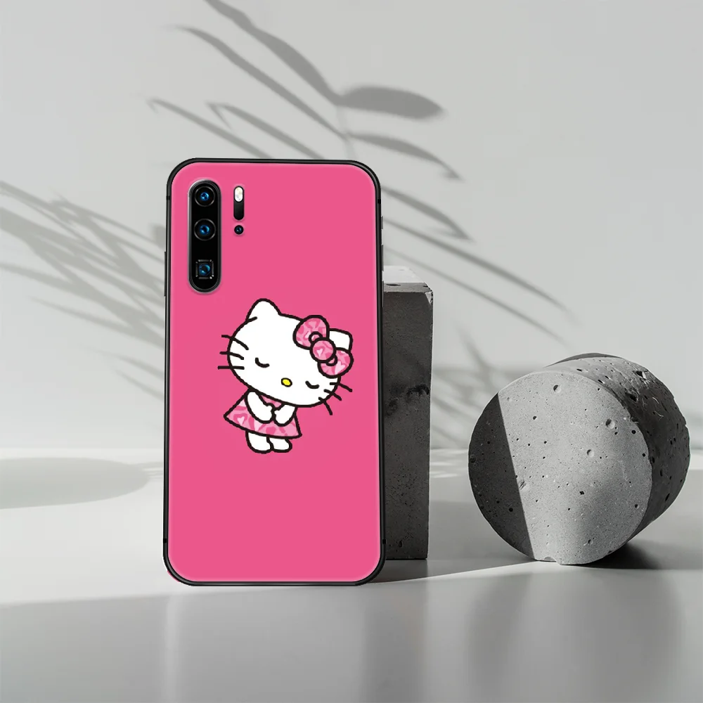 

Cartoons hellos Kitty cute Phone Case For Huawei P Mate 10 20 30 40 Lite Pro smart Z 2019 nova 5t black Cell Painting Shell