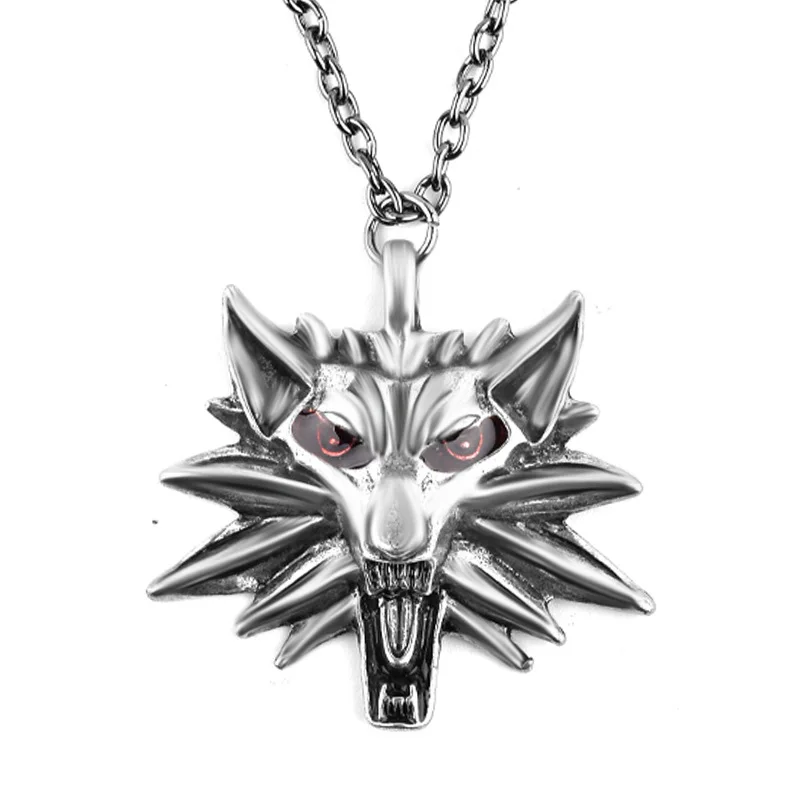 

Lucky Movie Characters Logo Personality animal wolf head man Pendant Necklace Love Woman Mother Girl Wedding blessing Jewelry