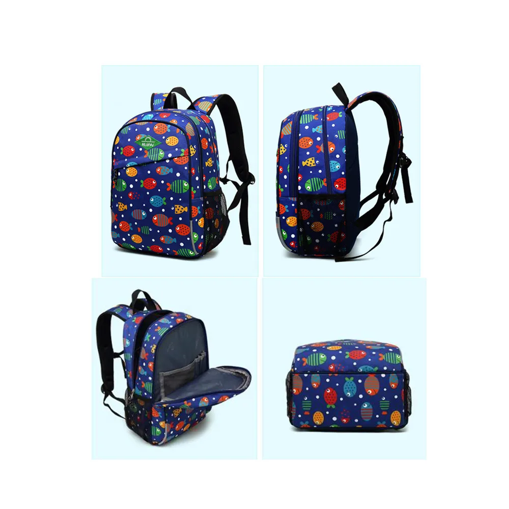 Fashion School Bags Elementary Backpack for Girls Boys Cartoon Dinosaur Children Orthopedic Backpack Mochila Infantil Grade 1-5