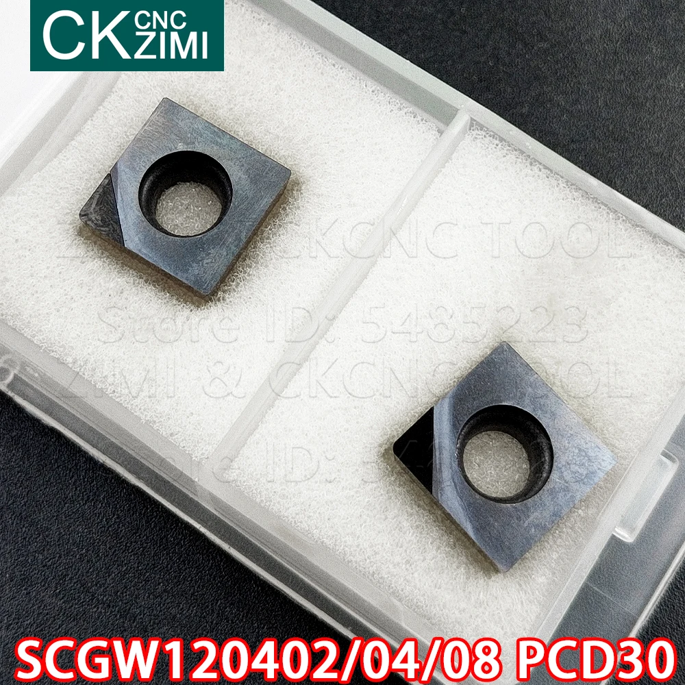 SCGW120402 PCD SCGW120404 SCGW120408 вставки алмазные токарные инструмент CNC металлический