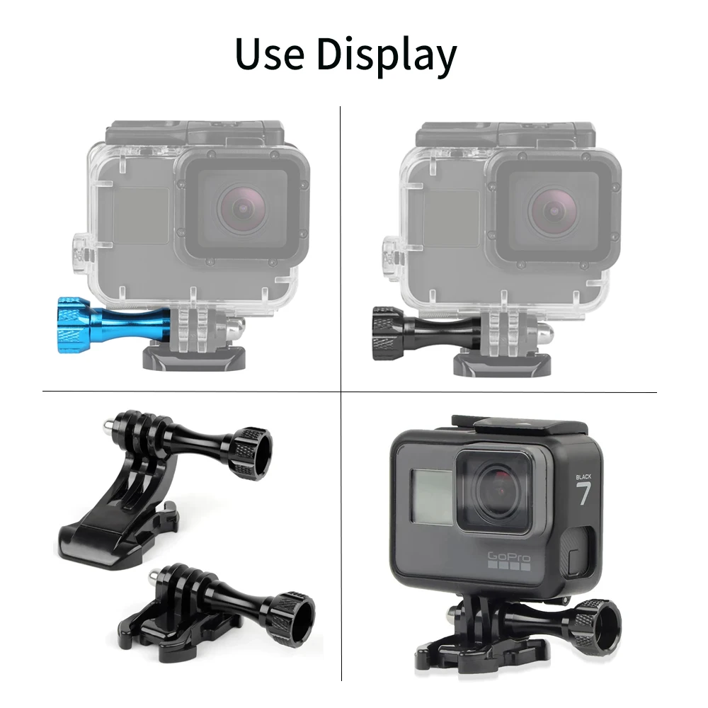 SHOOT 4 шт. длинный ЧПУ Алюминиевый сплав винтовое крепление для GoPro Hero 9 8 7 5 Black Dji Sjcam