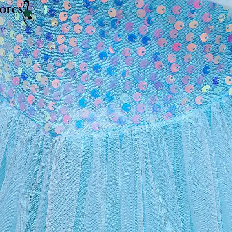 

3-15 Years Old Girl's Princess Dress Girl Clothes To Wear For Cosplay Elza Halloween Costume Christmas Party Dress Kids Clothing