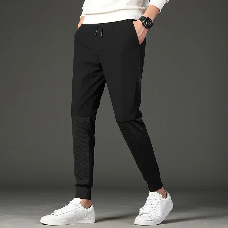

2021 New Autumn Casual Pants Black Men's Pants Elastic Trend Personalized PANTS LEGGINGS Youth Large Sports Cargo Pants Men