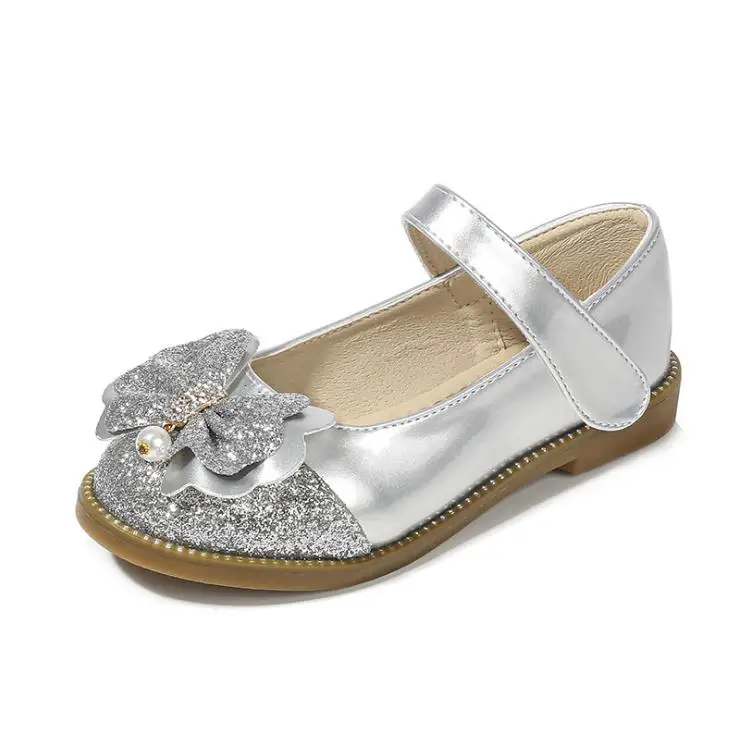 sliver Детская одежда для девочек bling туфли-лодочки Танцы летние туфли на плоской подошве вечерние туфли принцессы для девочки; Цвет: розовый, золотистый, серебристый, красный цвета 25-36 619-6 GZX02 - Цвет: sliver