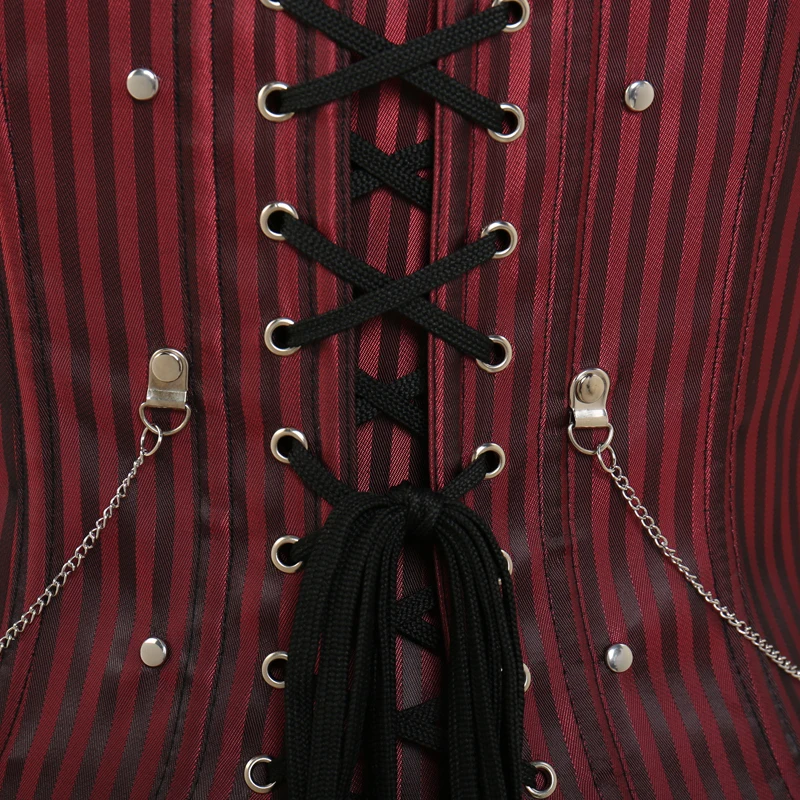 Сексуальный корсет в стиле стимпанк утягивающий с бретелькой через шею