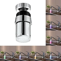 360 degree multicolor led faucet temperature sensor light rgb change rotation sprayer water tap bathroom kitchen accessories