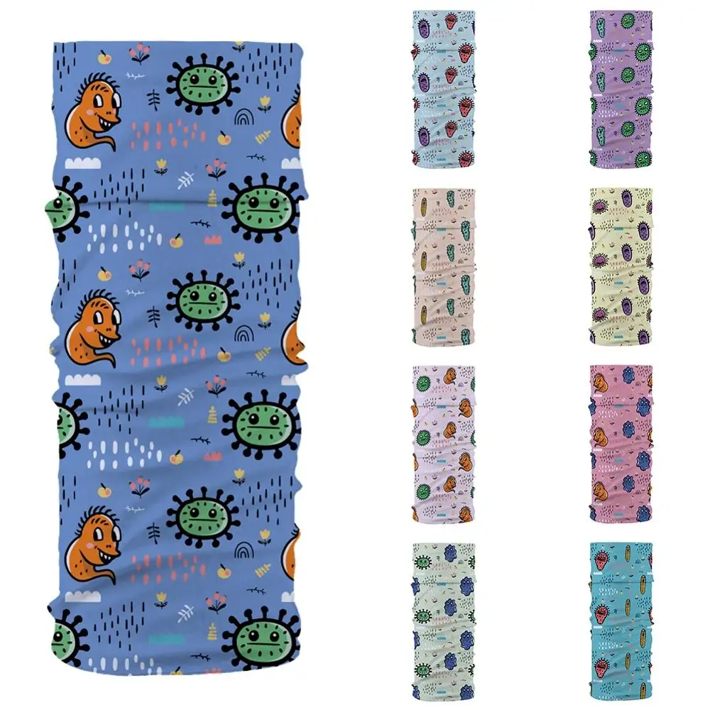 Штаны с принтом мультяшного монстра детская бесшовная бандана повязка на голову