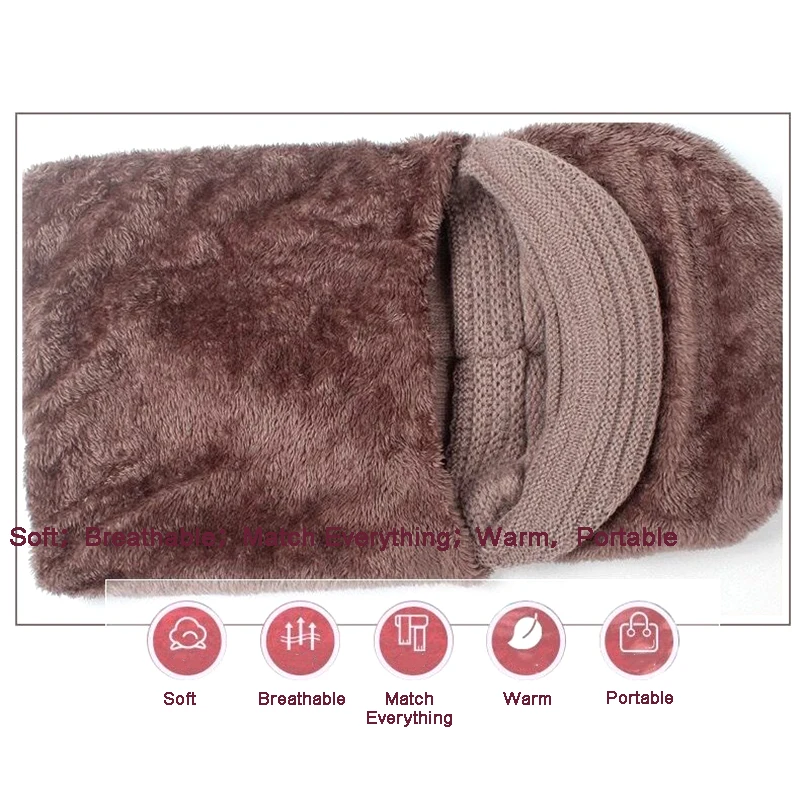 

Female Neck Warmer Autumn Winter Beanies Hats Mask Women Winter Hat Knitted Hats Scarf Set Beanie Ski Caps Woman