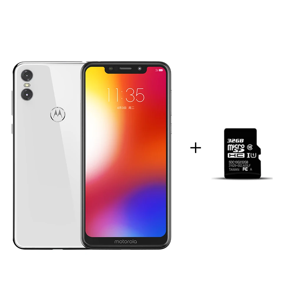 White N 32G TF Card Смартфон MOTO P30 Play, 4 Гб ОЗУ, 64 Гб ПЗУ, 5,86 дюймов, 1080 P, 3000 мАч, 4G LTE Snapdragon 625, четыре ядра, отпечаток пальца, ID, мобильный телефон - Цвет: White N 32G TF Card