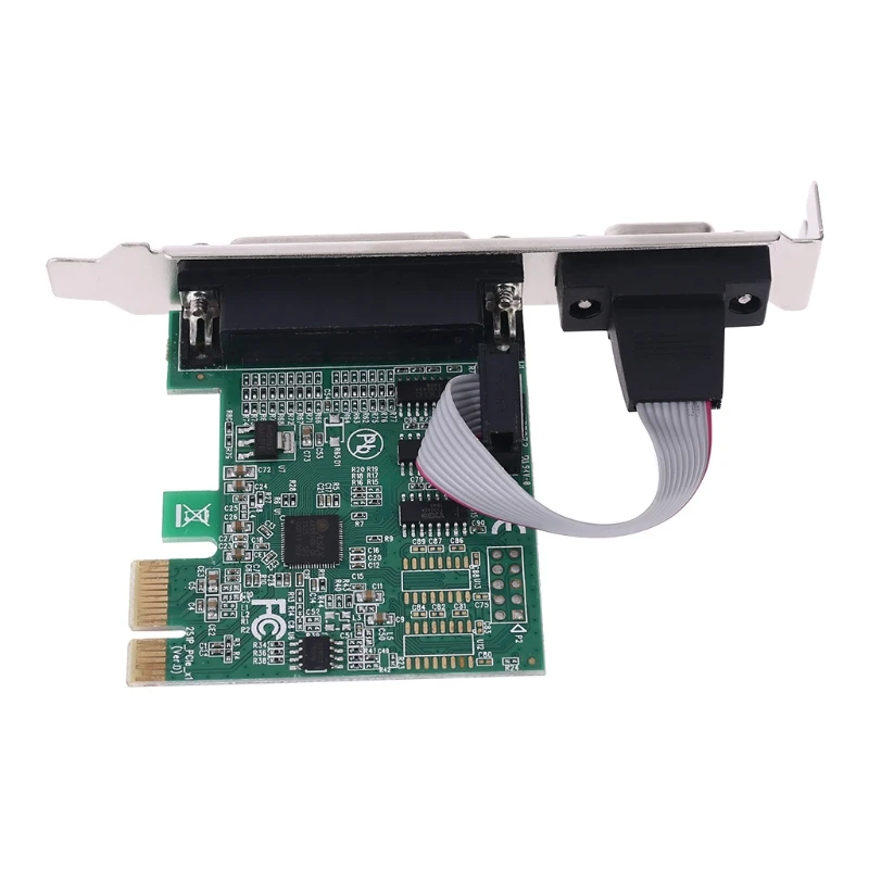 AX99100 1P1S RS232 последовательный параллельный порт DB25 25Pin PCIE Riser Card PCI-E Express конвертер