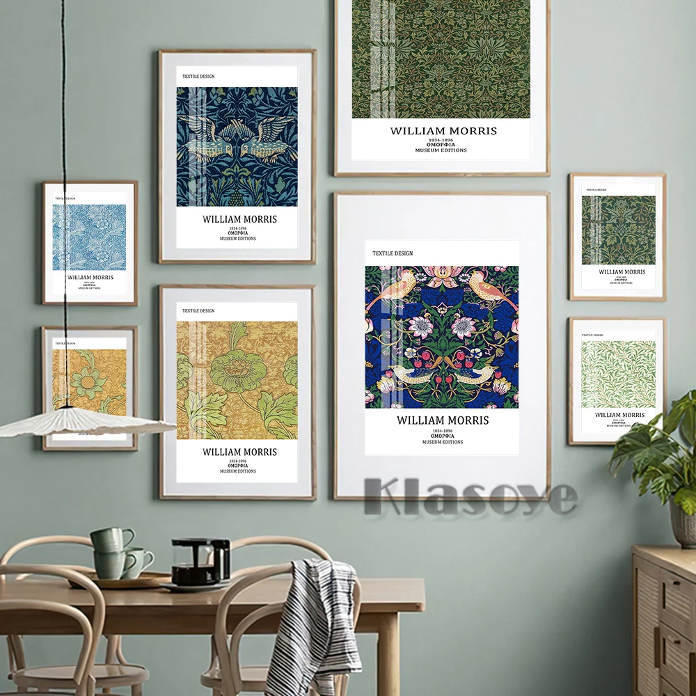 

William Morris Exhibition Museum Poster Abstract Illustration Modern Wall Art Bedroom Home Decor Canvas High Quality Painting
