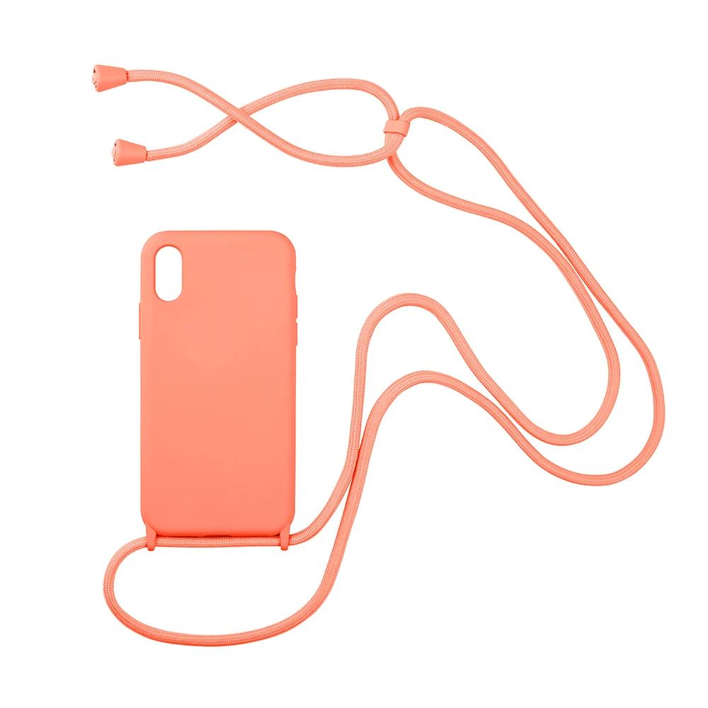 

Crossbody Necklace Holder Phone Case for iPhone 11 pro XS max Xr 6s 7 8 PLUS Lanyard Silicone Case Cover with Cord Strap Rope